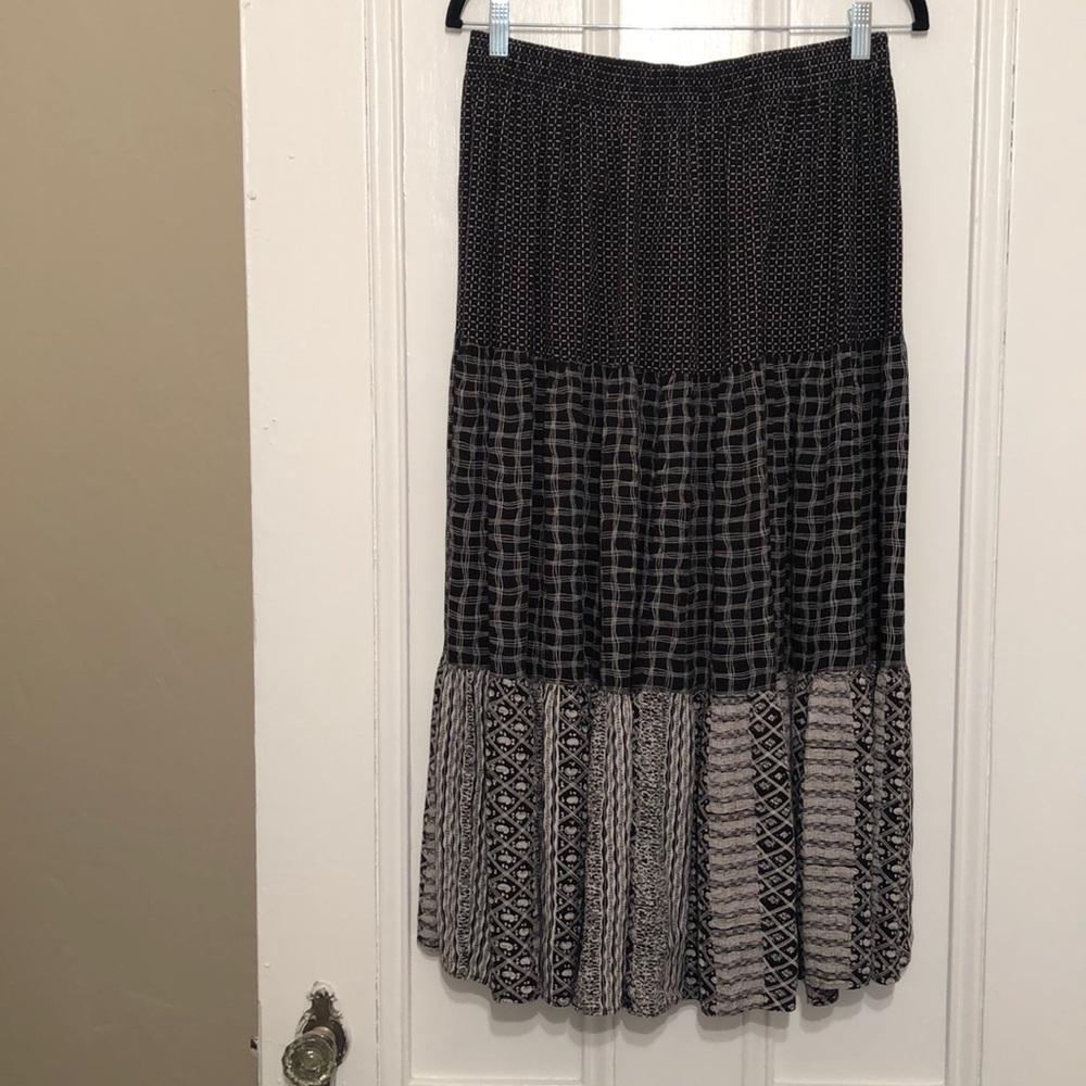 Koret patchwork midi skirt